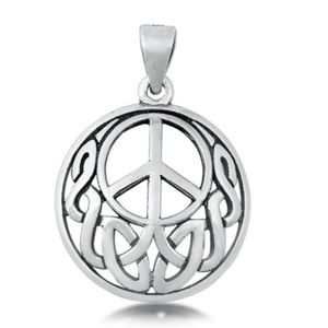 Celtic Peace Sign Pendent SS